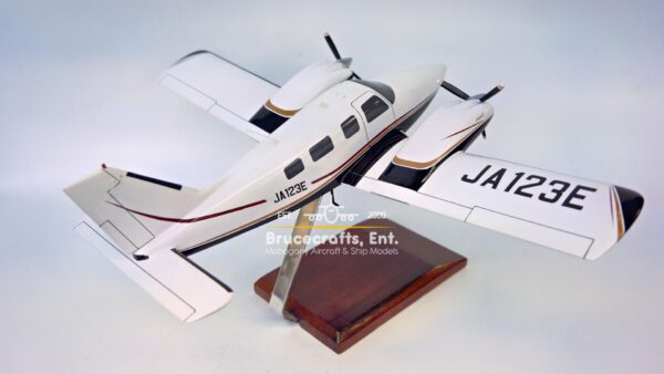 Model of Piper PA-34 Seneca with detailed craftsmanship.